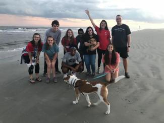 FRC members on Sapelo beach.