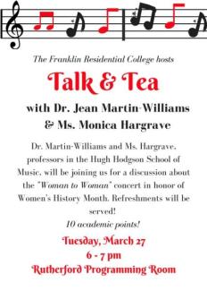 talk and tea and music