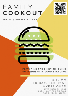 FRC Family Cookout poster