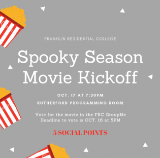 spooky season movie night poster