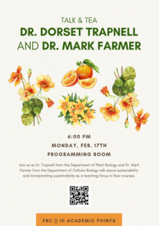Talk & Tea with Dr. Farmer poster