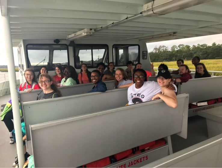 FRC on ferry to Sapelo