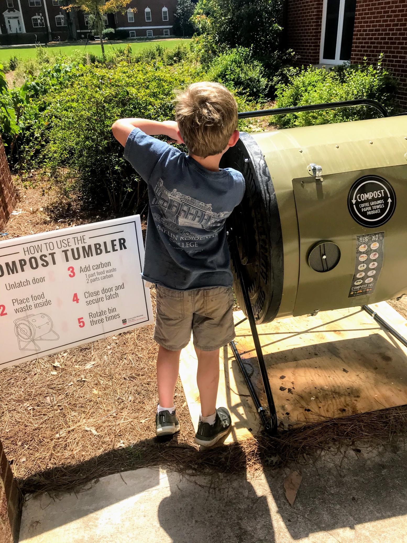 Compost Tumbler at Rutherford Hall