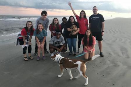 FRC members on Sapelo beach.