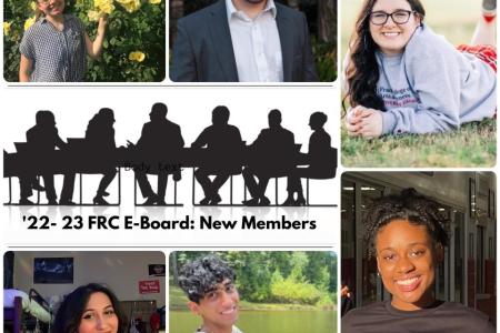 Collage of new e-board members' headshots