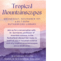 Flyer for Tropical Mountainscapes